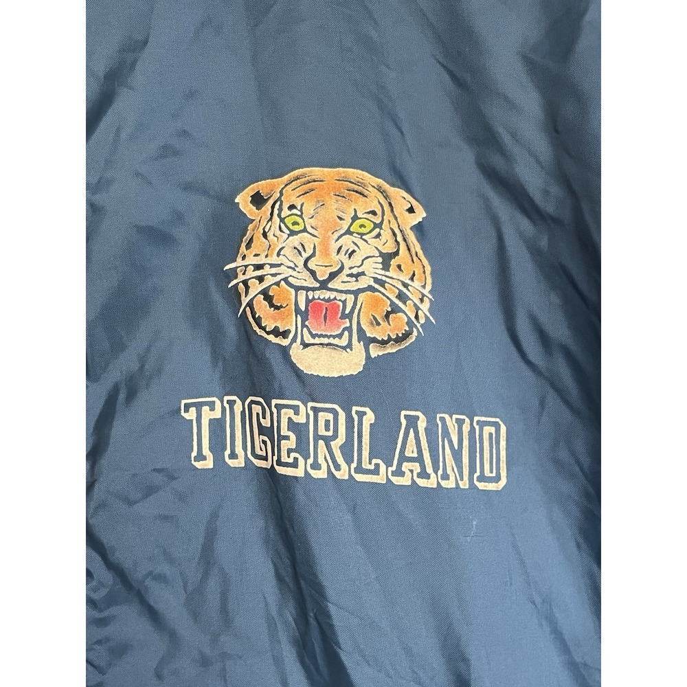 VTG 1960s KOLESPORT Nylon Jacket TIGERLAND LA Fort Polk (?) Zip Flocked Tiger M - Picture 4 of 9